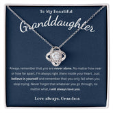 Granddaughter Necklace - Love Knot To My Beautiful Granddaughter