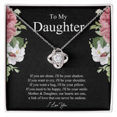 To My Daughter Necklace from Dad - Love Knot in Gold Variants