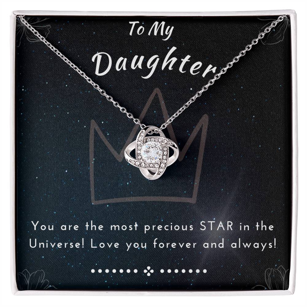 Precious Star Necklace - Love Knot for My Daughter