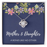 Love Knot Pendent for Mother & Daughter in Gold & White Gold