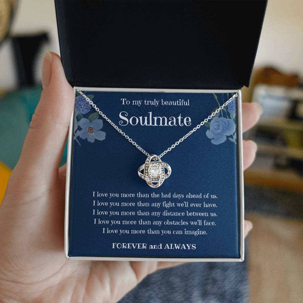 Soulmate Chain Love Knot Necklace for Her