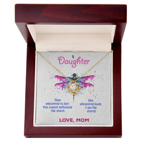 Daughter Necklace - Love Knot To My Daughter in Gold Variants