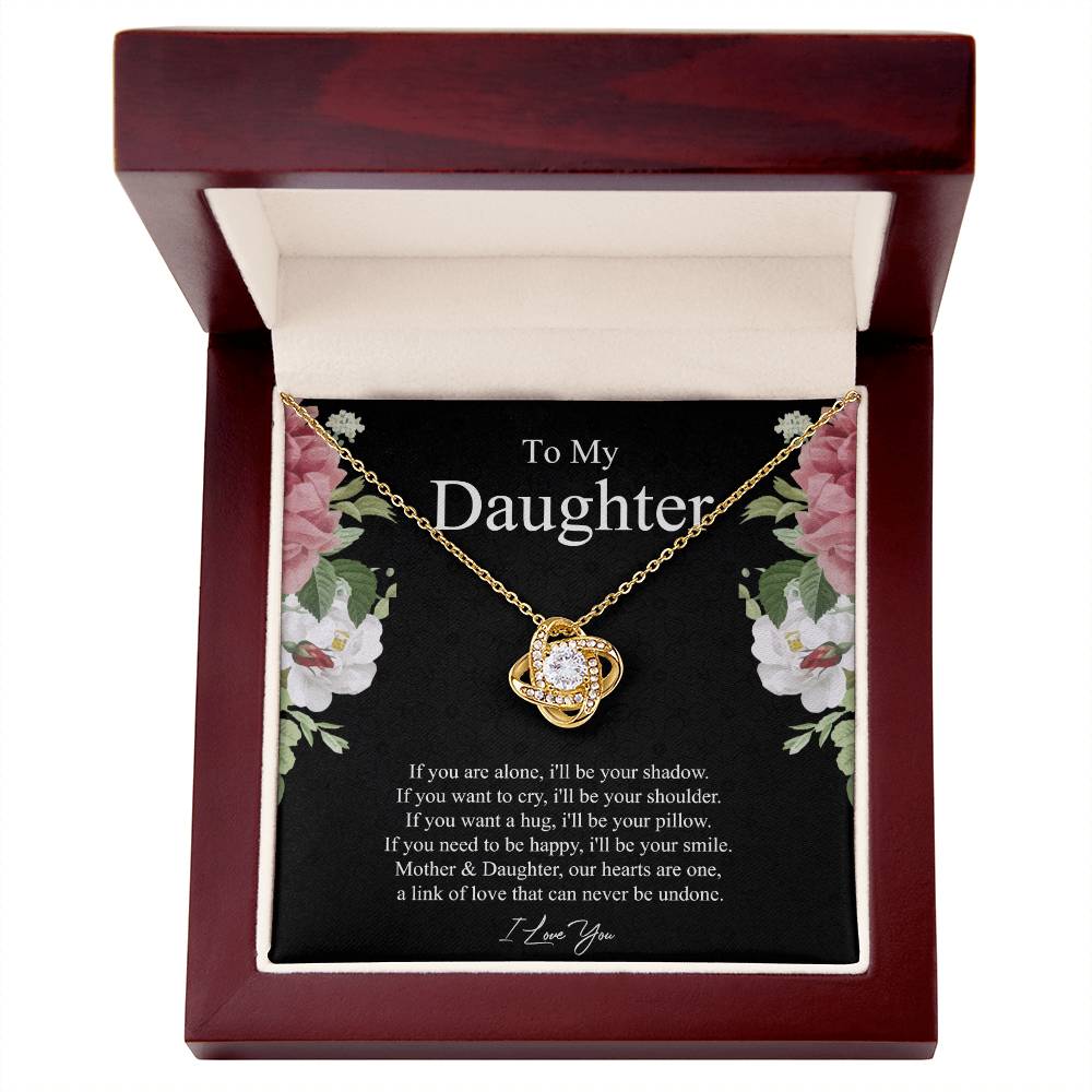 To My Daughter Necklace from Dad - Love Knot in Gold Variants