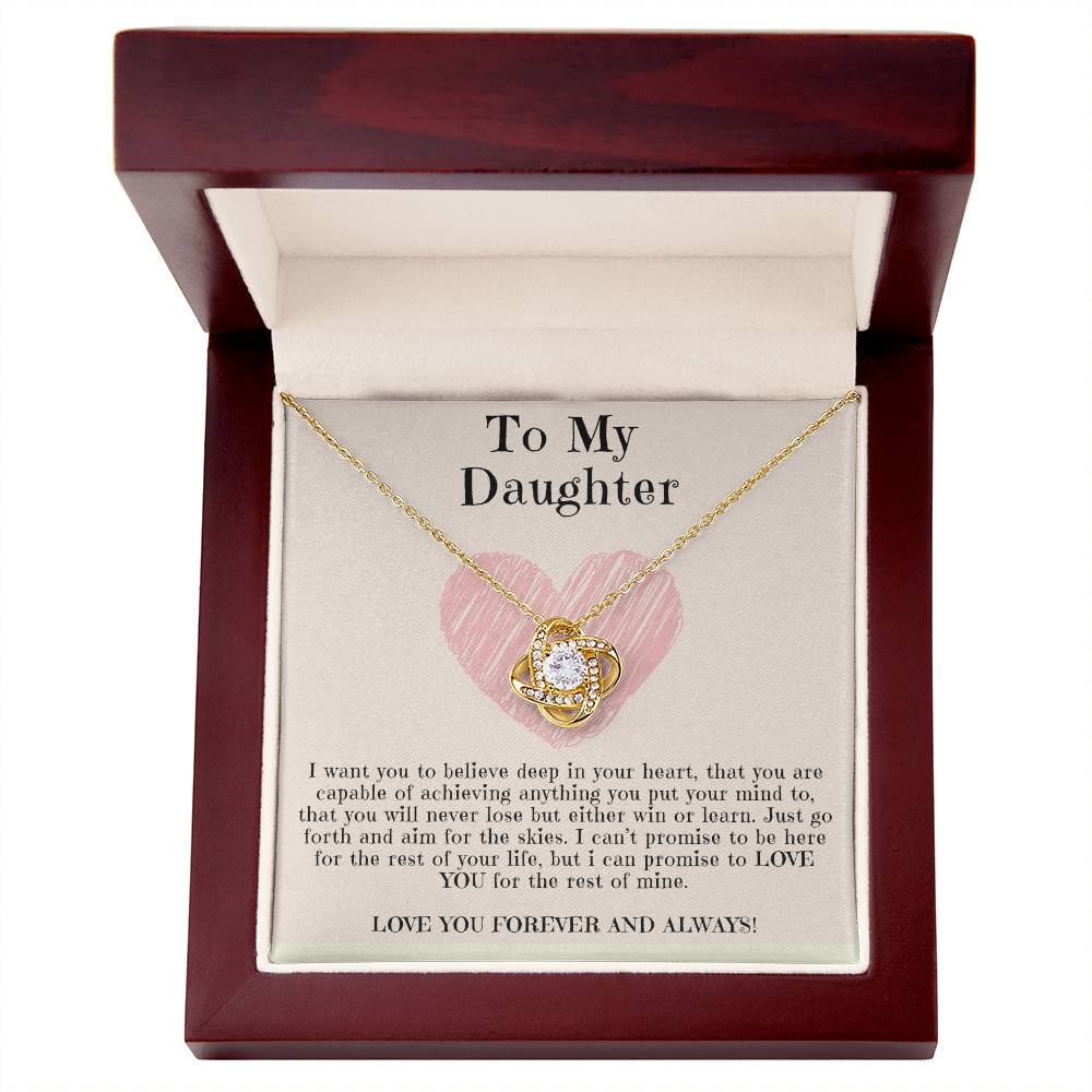 Love Knot Pendant for a Beautiful Daughter in Gold & White Gold