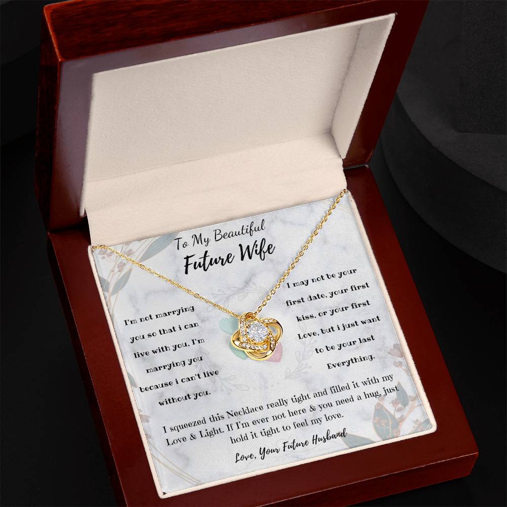 To My Future Wife Necklace - Love Knot Design