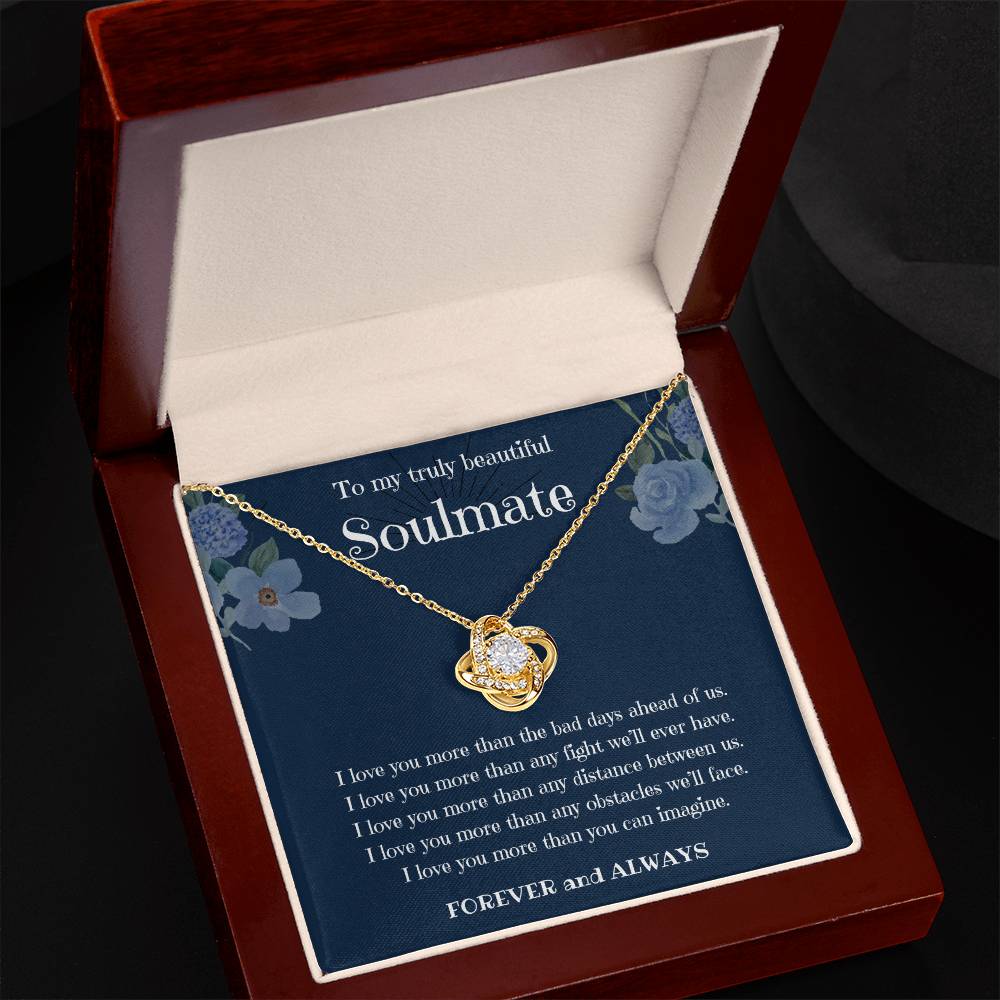 Soulmate Chain Love Knot Necklace for Her