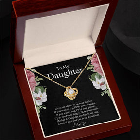 To My Daughter Necklace from Dad - Love Knot in Gold Variants