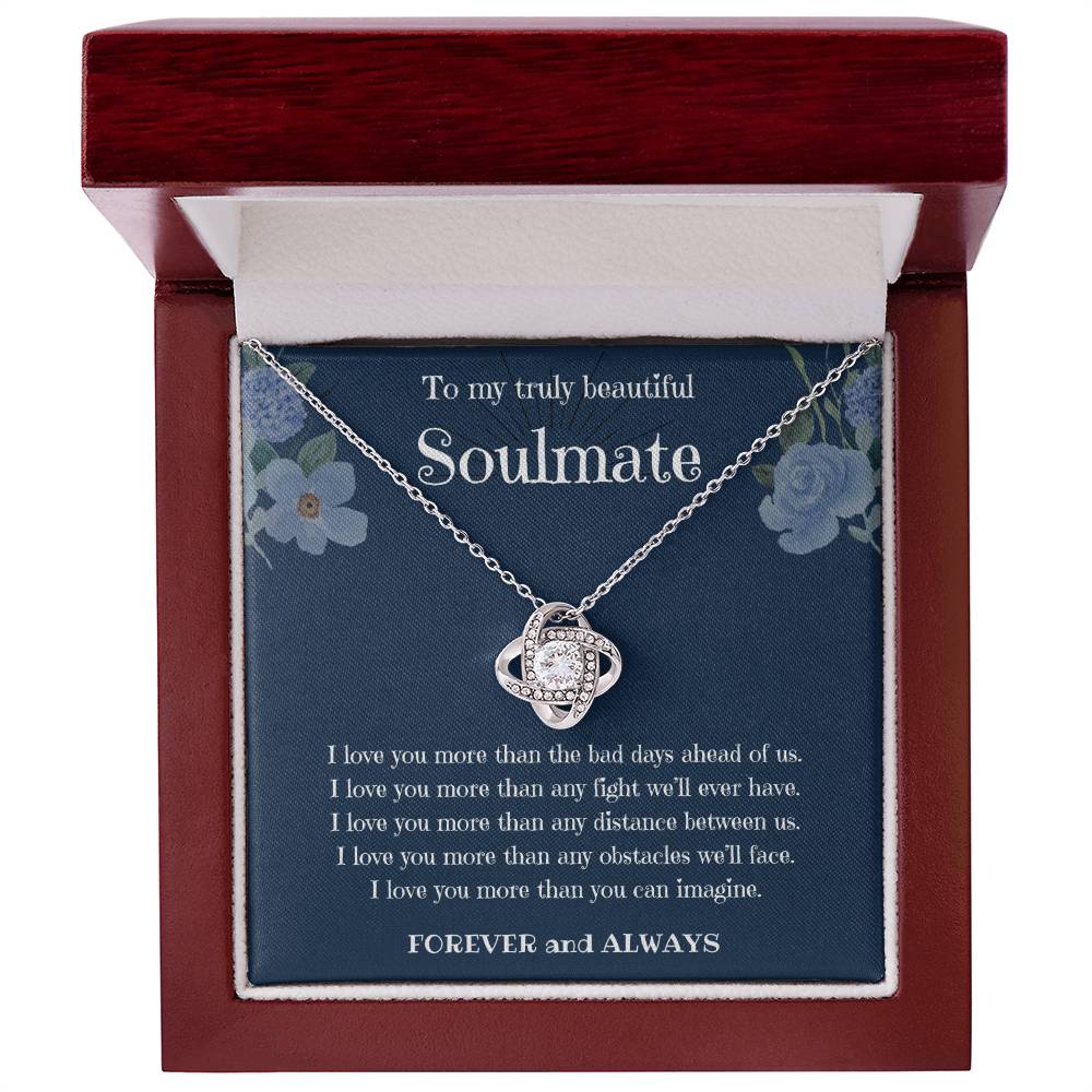 Soulmate Chain Love Knot Necklace for Her