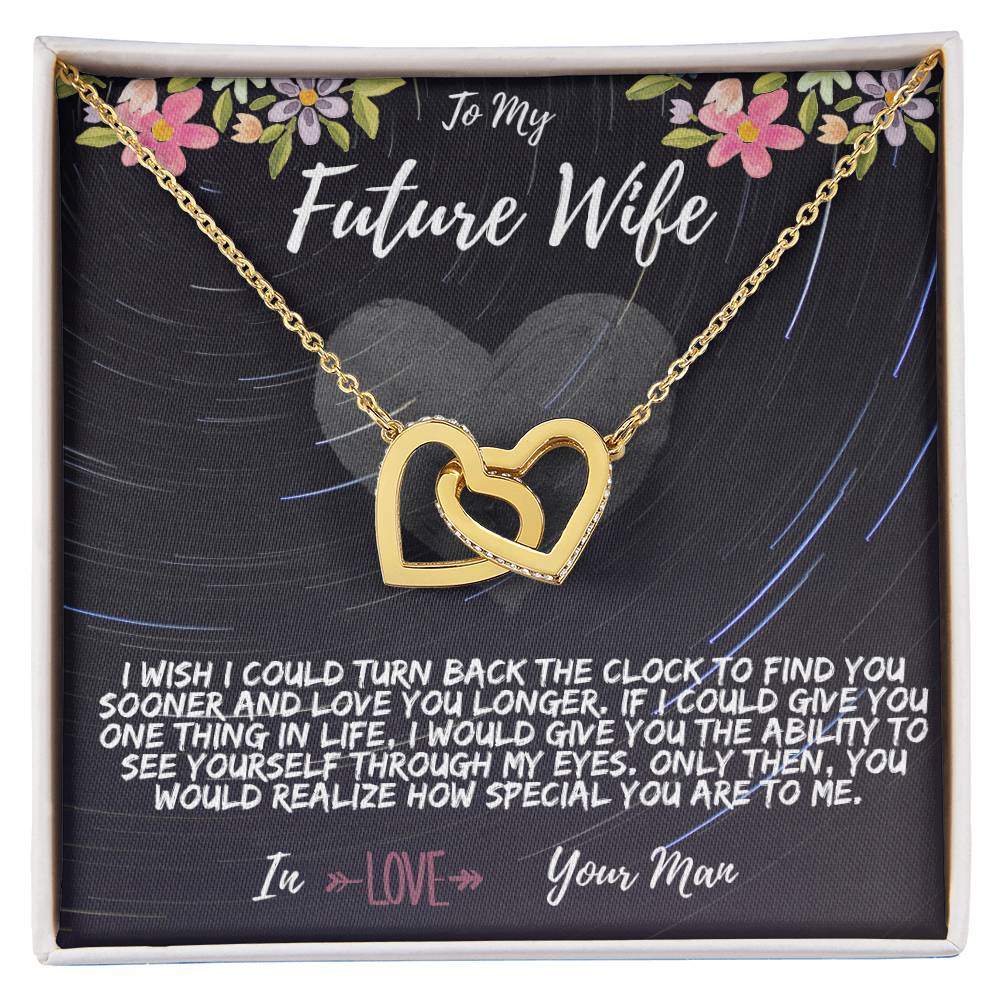 Future Wife Necklace with Interlocking Hearts