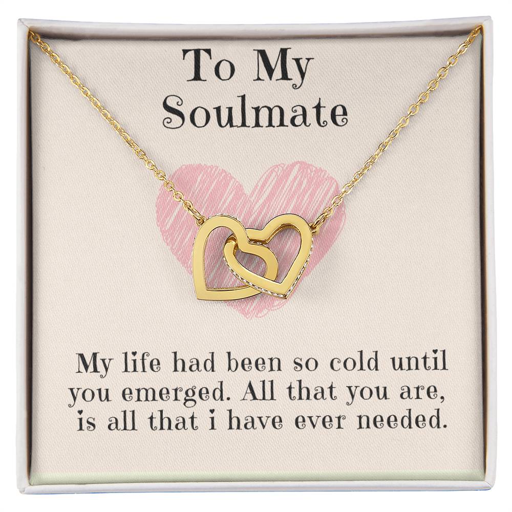 Soulmate Necklace for Her - Interlocking Hearts