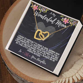 Interlocking Hearts Necklace for Wonderful Mom