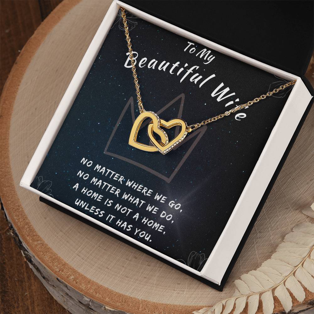 Heart Necklace for your Wife: Interlocking Hearts Design