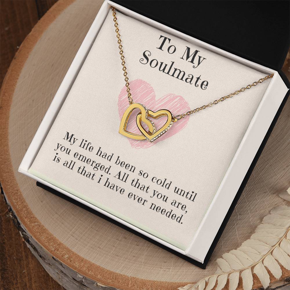 Soulmate Necklace for Her - Interlocking Hearts