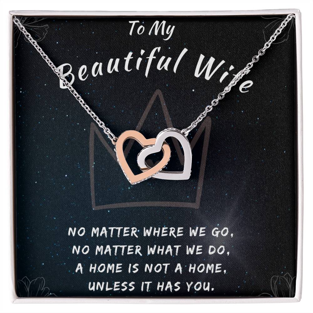 Heart Necklace for your Wife: Interlocking Hearts Design