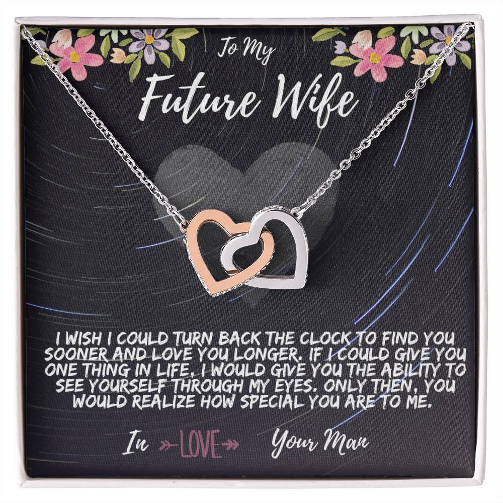 Future Wife Necklace with Interlocking Hearts