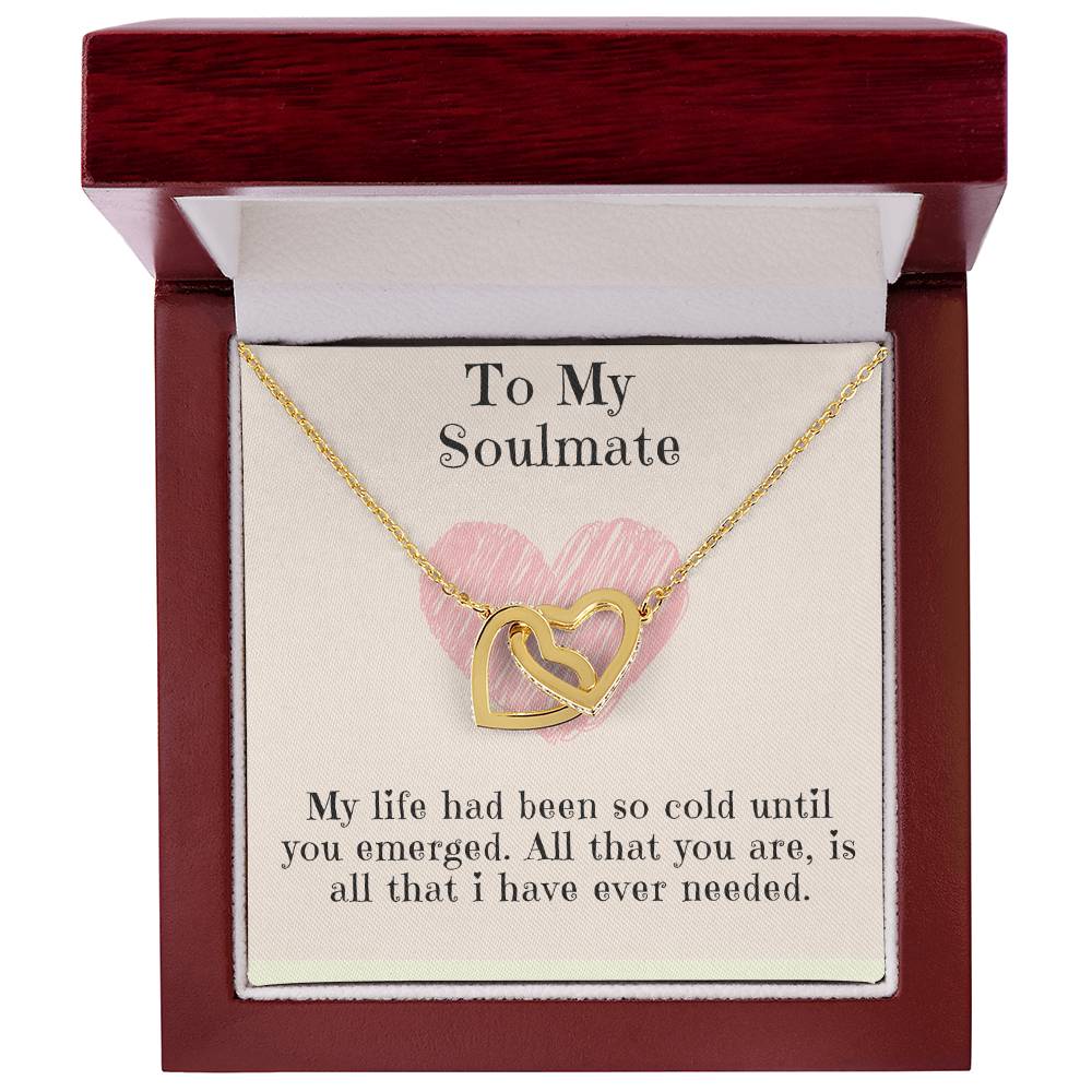 Soulmate Necklace for Her - Interlocking Hearts