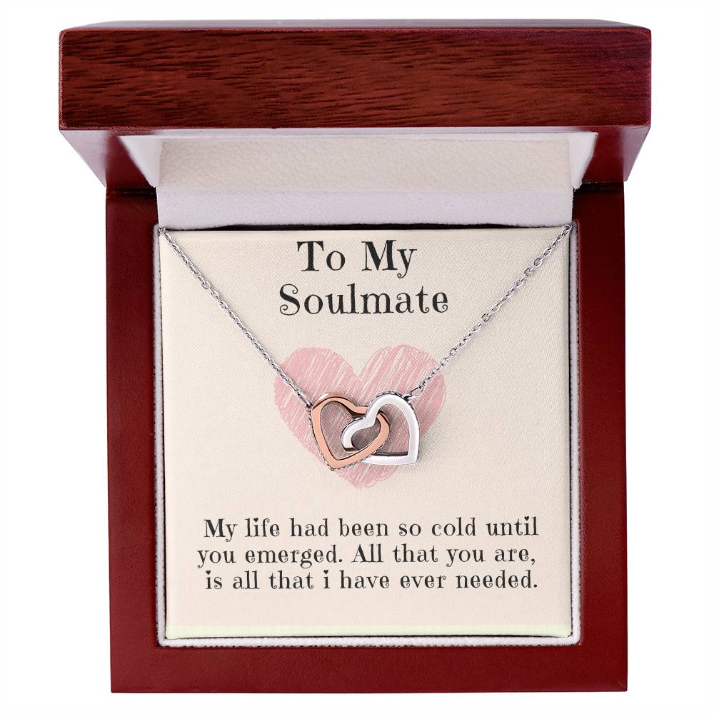 Soulmate Necklace for Her - Interlocking Hearts