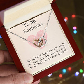 Soulmate Necklace for Her - Interlocking Hearts