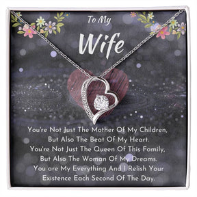 Wife Necklace - Forever Love with Message Card & Gift Box