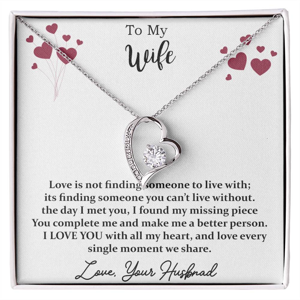 To My Wife Necklace - Forever Love
