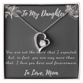 Forever Love Necklace To My Daughter In Gold & White Gold