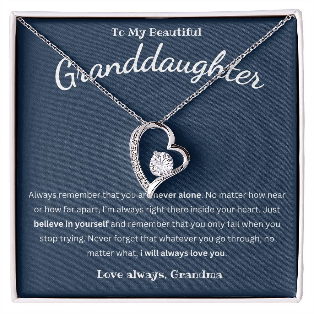 Granddaughter Necklace - Forever Love To My Beautiful Granddaughter