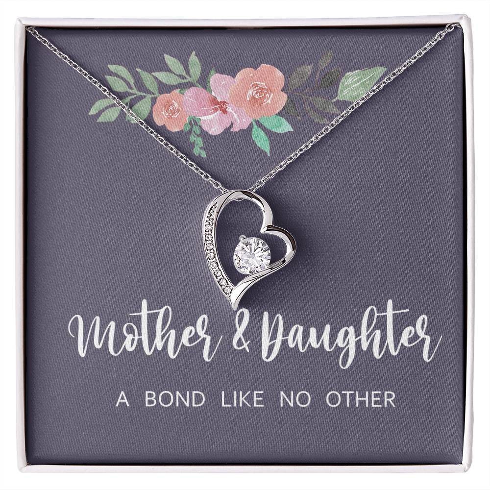 Mother Daughter Heart Necklace - Forever Love