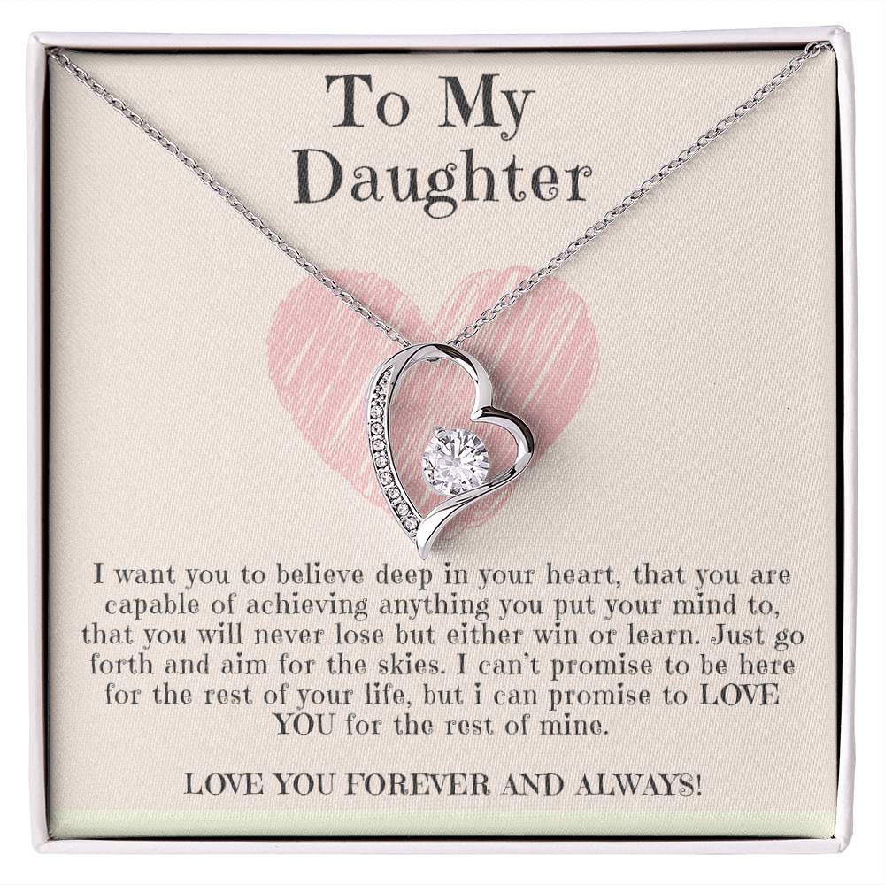 To My Beautiful Daughter Necklace - Forever Love