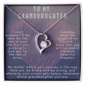 Granddaughter Necklace from Grandpa or Grandma - Forever Love