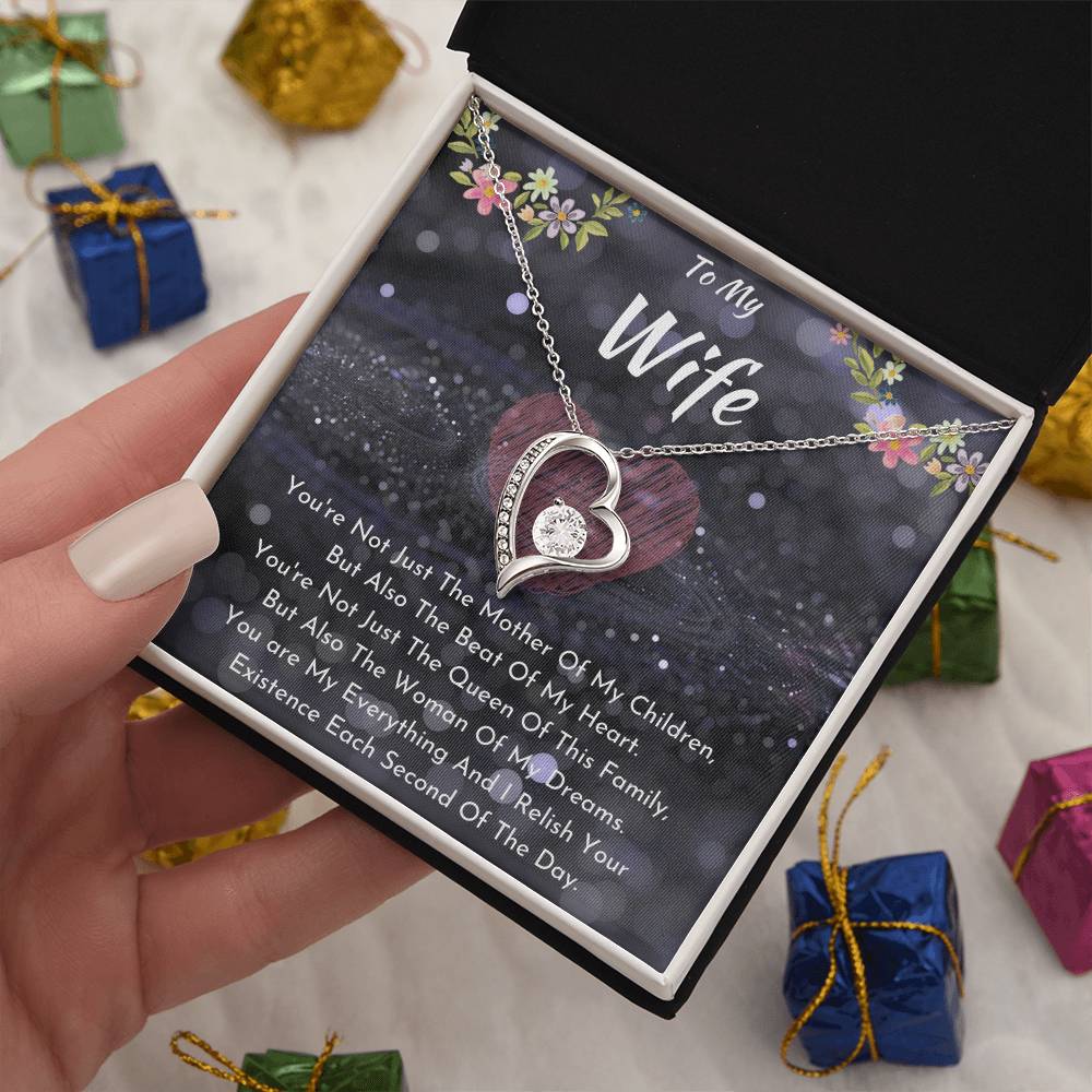 Wife Necklace - Forever Love with Message Card & Gift Box