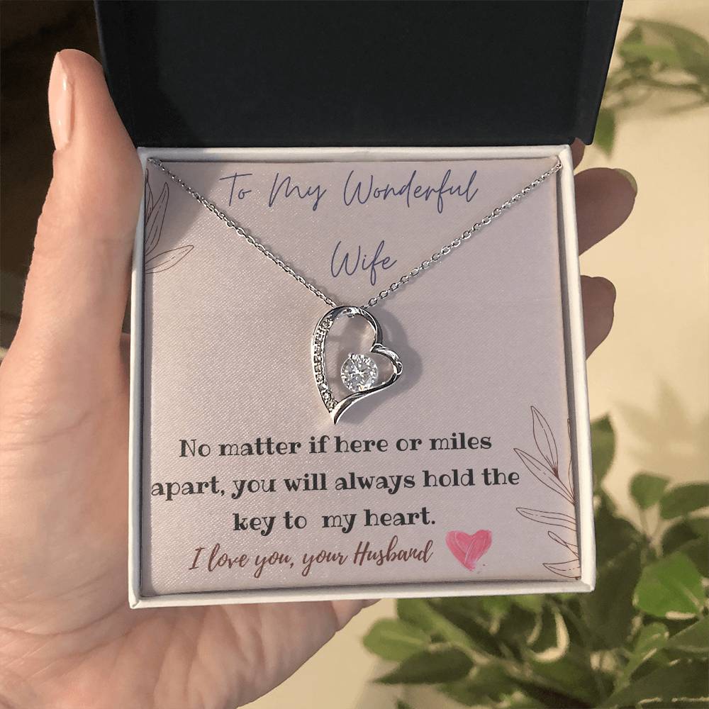 Forever Love Necklace for My Wife with Gift Box