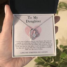 To My Beautiful Daughter Necklace - Forever Love