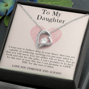 To My Beautiful Daughter Necklace - Forever Love