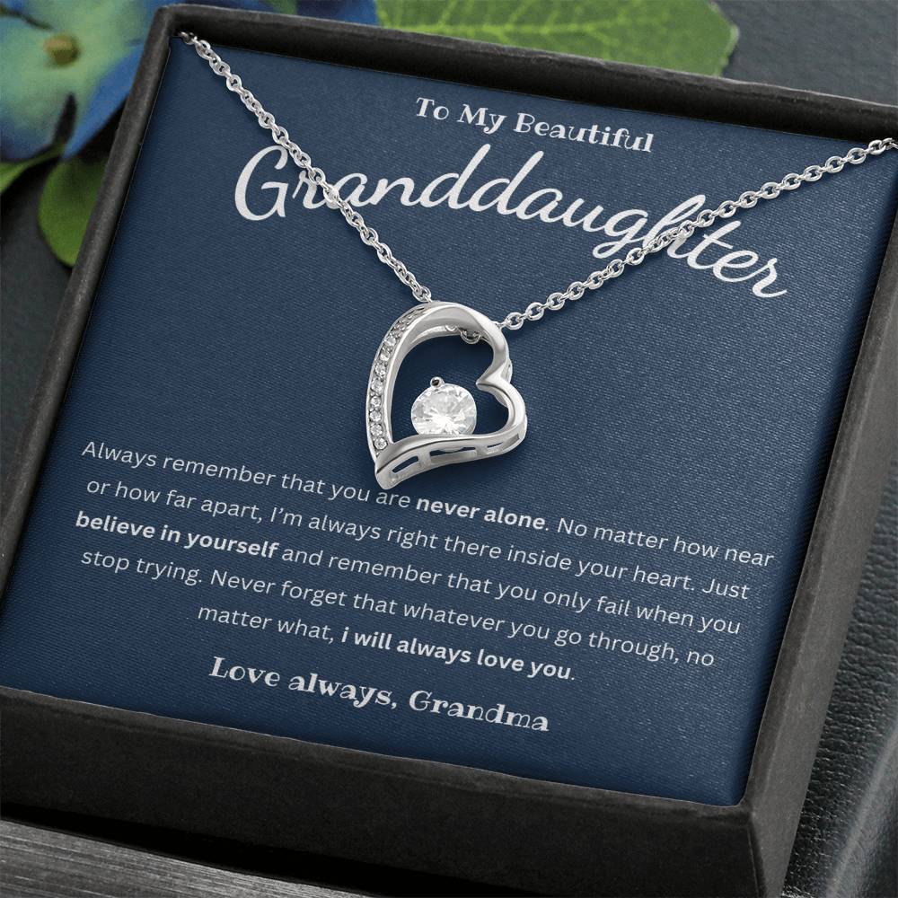 Granddaughter Necklace - Forever Love To My Beautiful Granddaughter