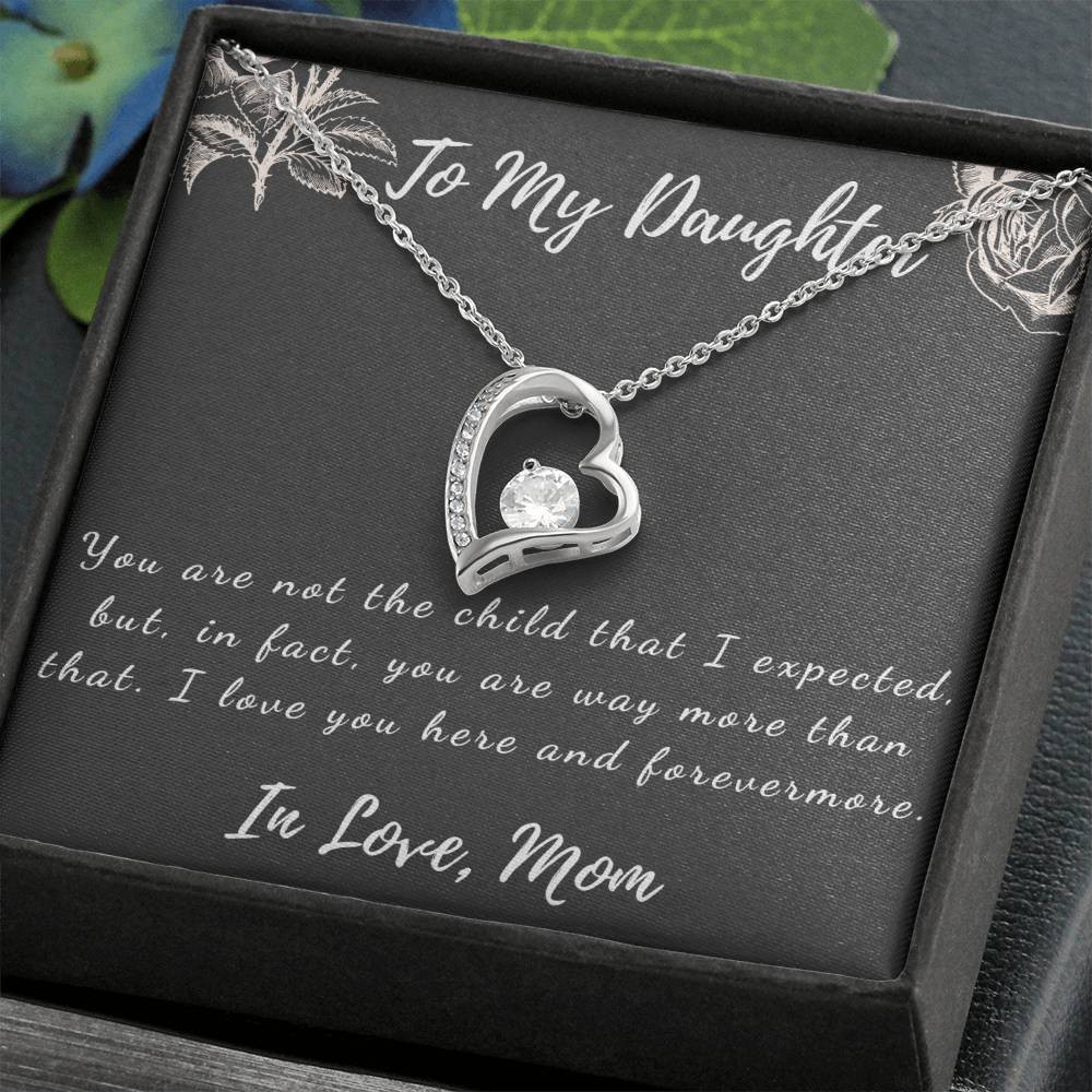 Forever Love Necklace To My Daughter In Gold & White Gold