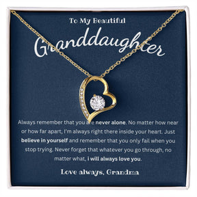 Granddaughter Necklace - Forever Love To My Beautiful Granddaughter