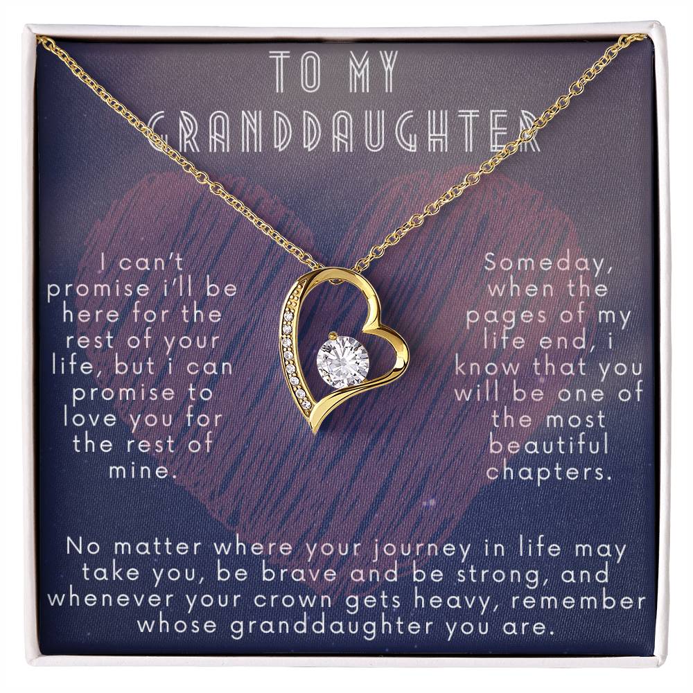 Granddaughter Necklace from Grandpa or Grandma - Forever Love