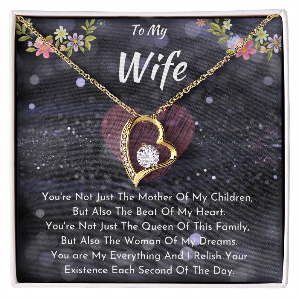 Wife Necklace - Forever Love with Message Card & Gift Box