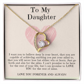 To My Beautiful Daughter Necklace - Forever Love