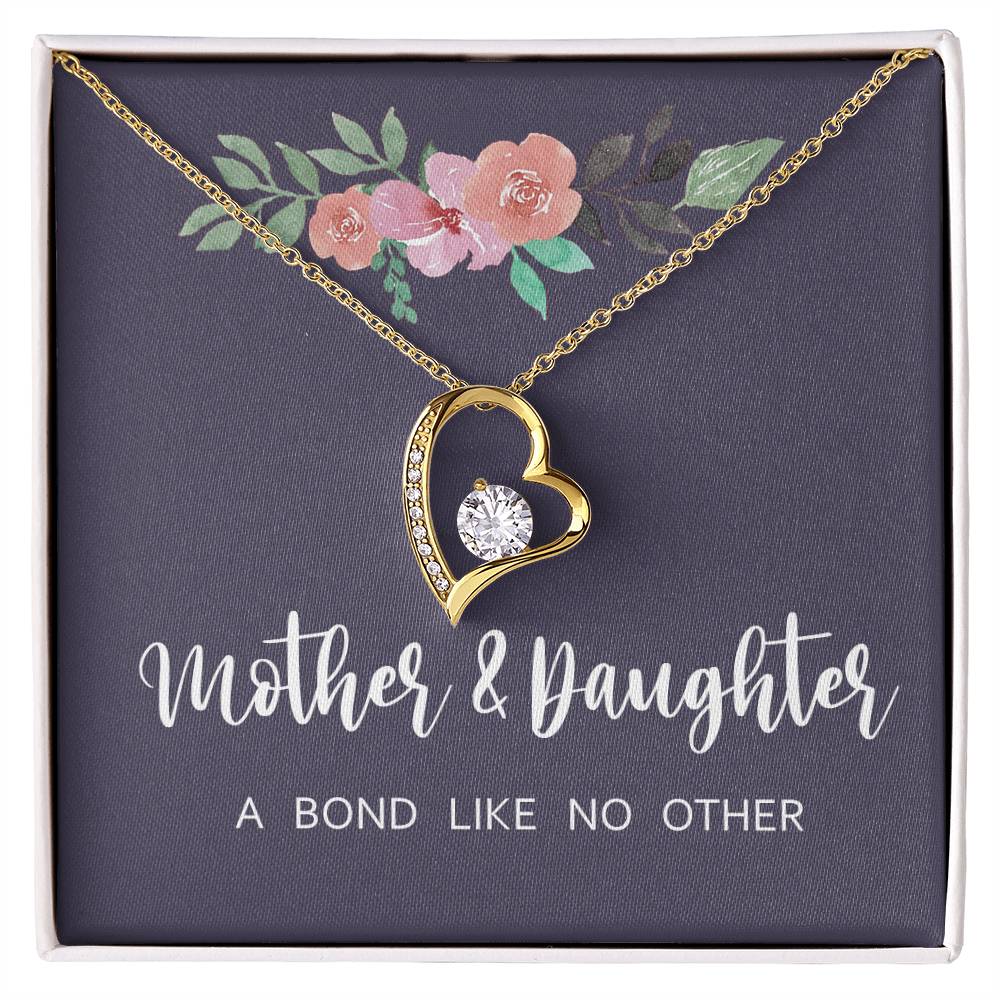 Mother Daughter Heart Necklace - Forever Love