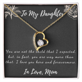 Forever Love Necklace To My Daughter In Gold & White Gold