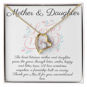 Mum & Daughter Necklace - Forever Love Pendant