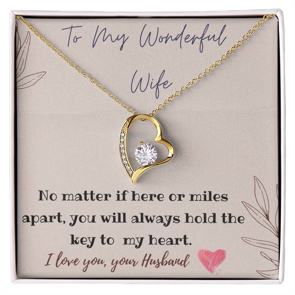 Forever Love Necklace for My Wife with Gift Box