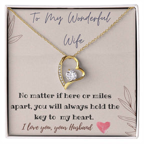 Forever Love Necklace for My Wife with Gift Box