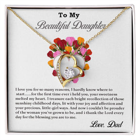 To My Beautiful Daughter Necklace Gift