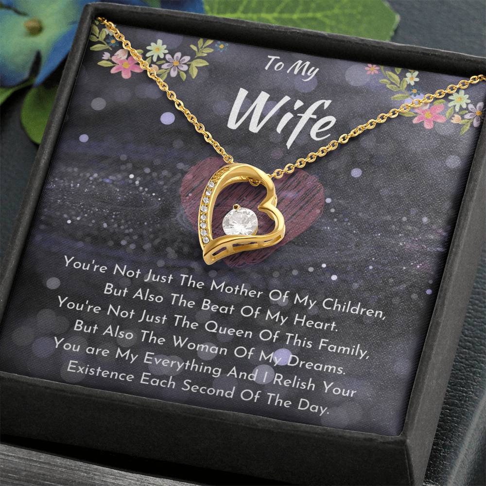 Wife Necklace - Forever Love with Message Card & Gift Box